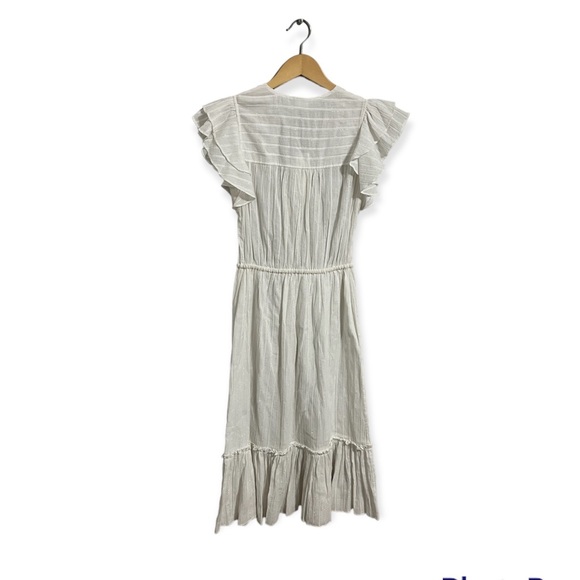 Veronica Beard Coastal White Tinzia Lurex Striped Dress - Picture 5 of 15